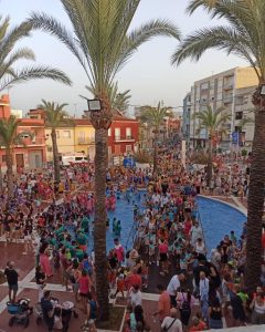 Communication of the location of peñas and car parks during fiestas